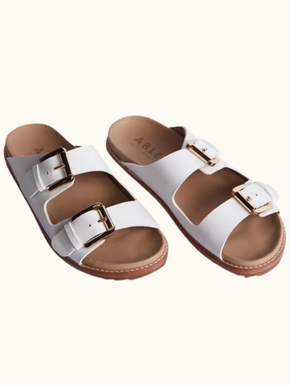 Able White Leather Whitney Sandal - 11